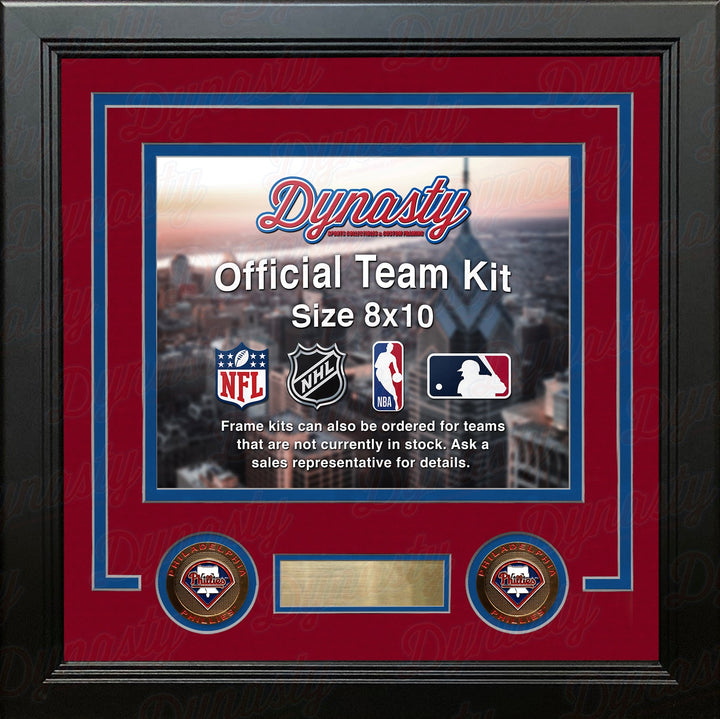 Philadelphia Phillies Custom MLB Baseball 8x10 Picture Frame Kit (Multiple Colors)