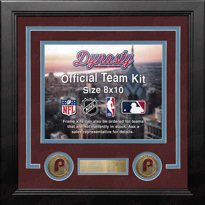 Philadelphia Phillies Throwback Custom MLB Baseball 8x10 Picture Frame Kit (Multiple Colors)