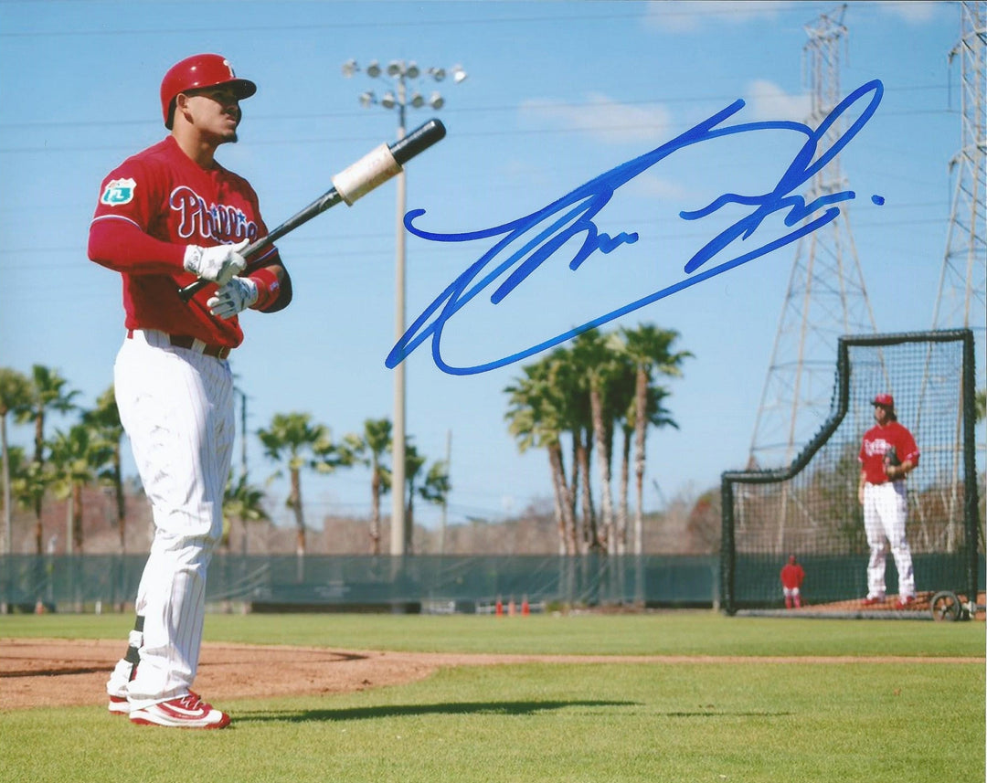 Jorge Alfaro On Field Autographed Philadelphia Phillies 11" x 14" Baseball Photo
