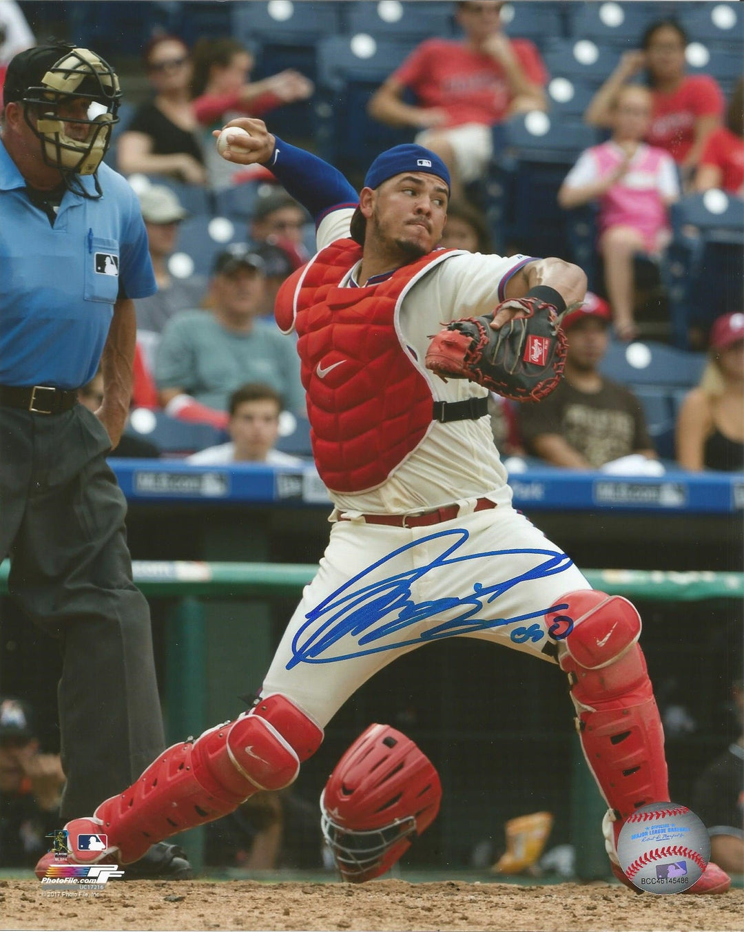 Jorge Alfaro Philadelphia Phillies Throw Autographed 16" x 20" Baseball Photo Inscribed 'Oso'