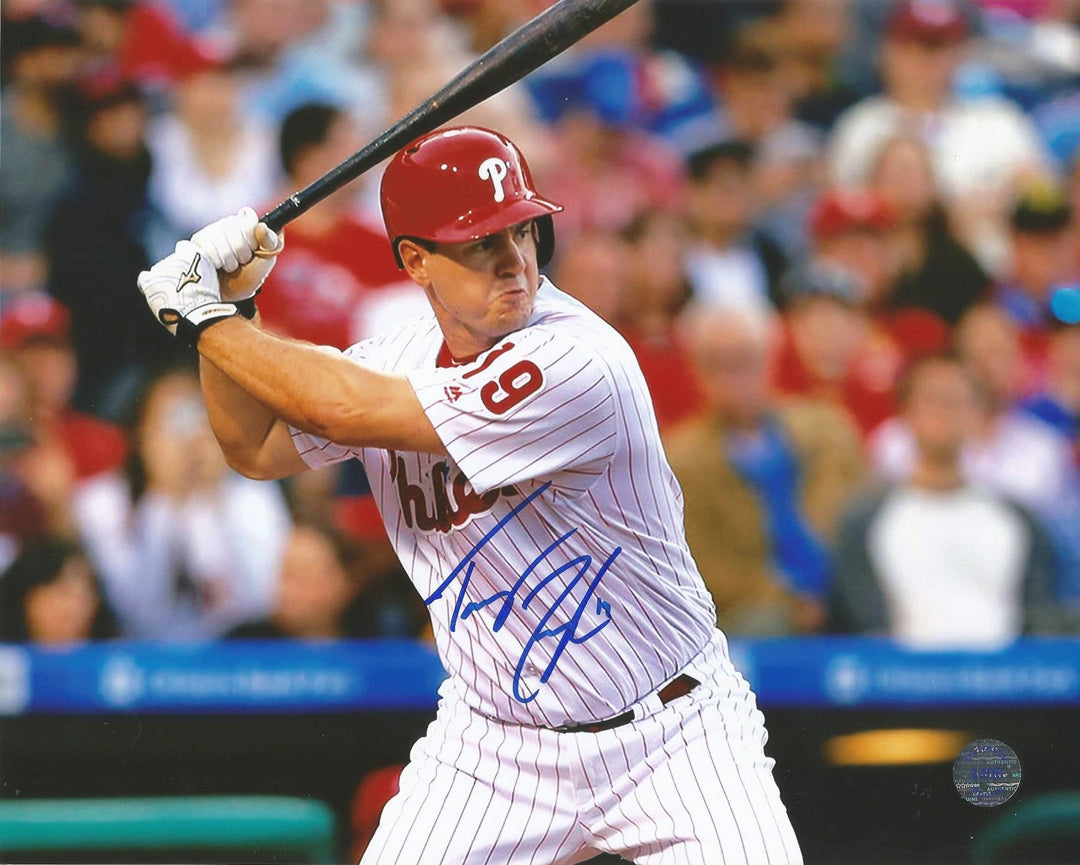 Tommy Joseph At-Bat Autographed Philadelphia Phillies Baseball Photo