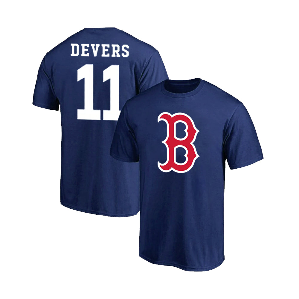 Rafael Devers Boston Red Sox Logo Graphic T-Shirt - Navy