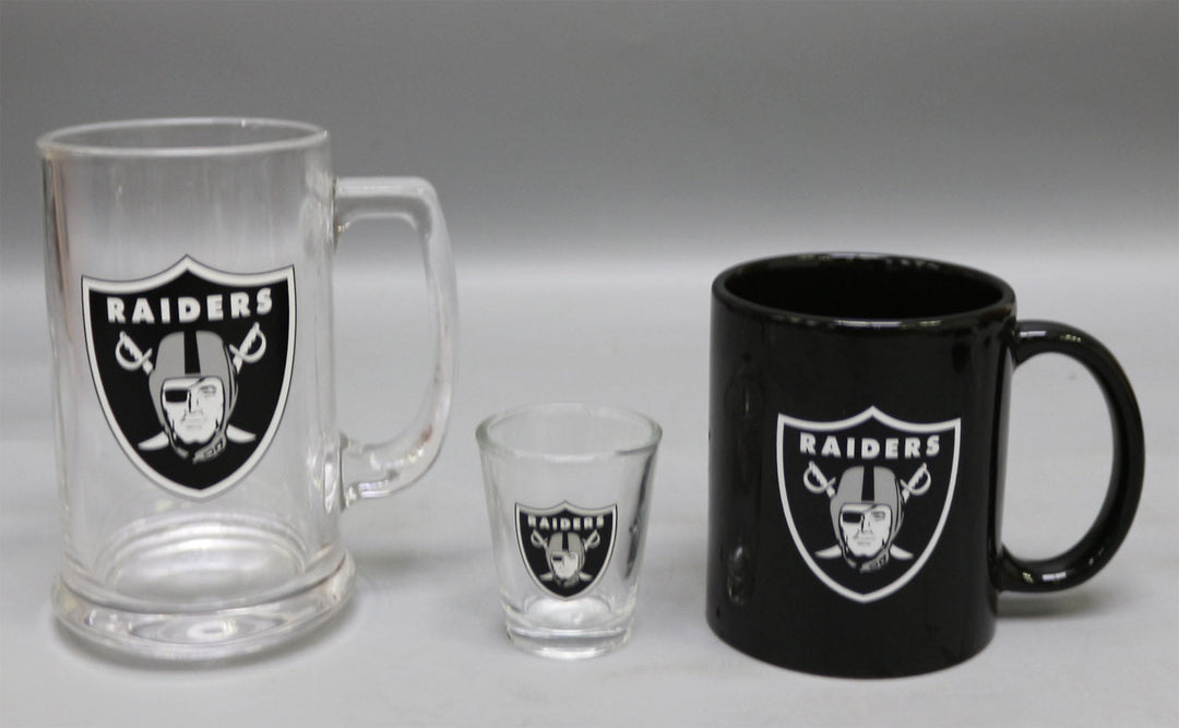 Las Vegas Raiders 3-Piece Glassware Gift Set