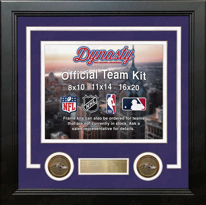 Baltimore Ravens Custom NFL Football 16x20 Picture Frame Kit (Multiple Colors)