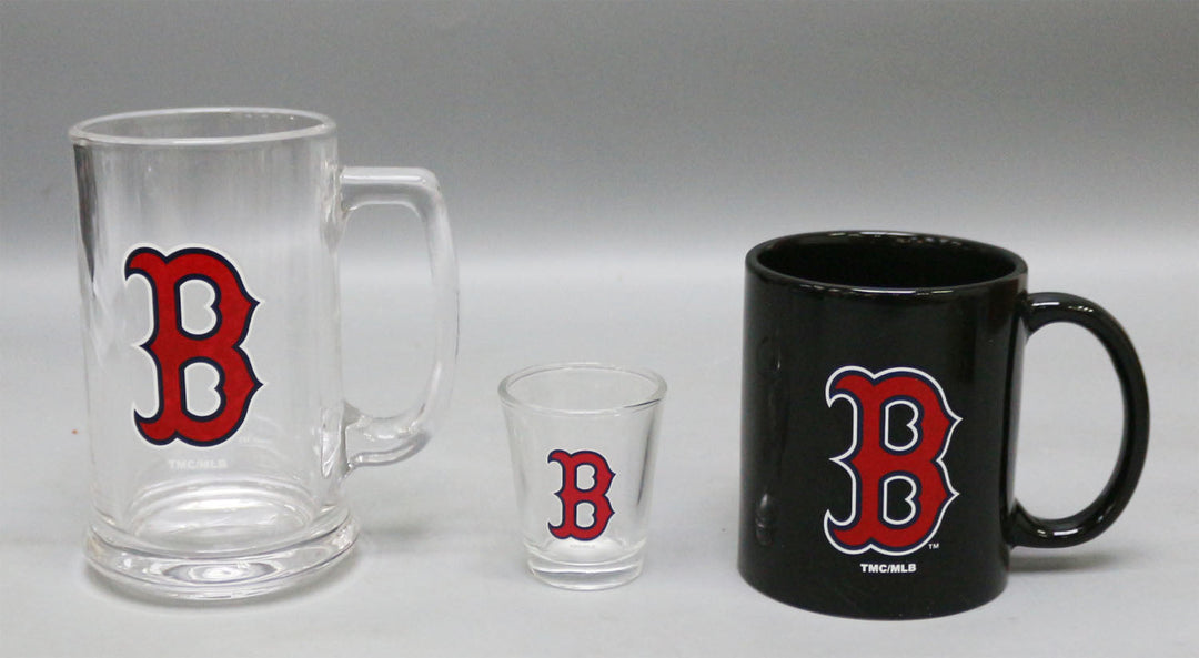 Boston Red Sox 3-Piece Glassware Gift Set