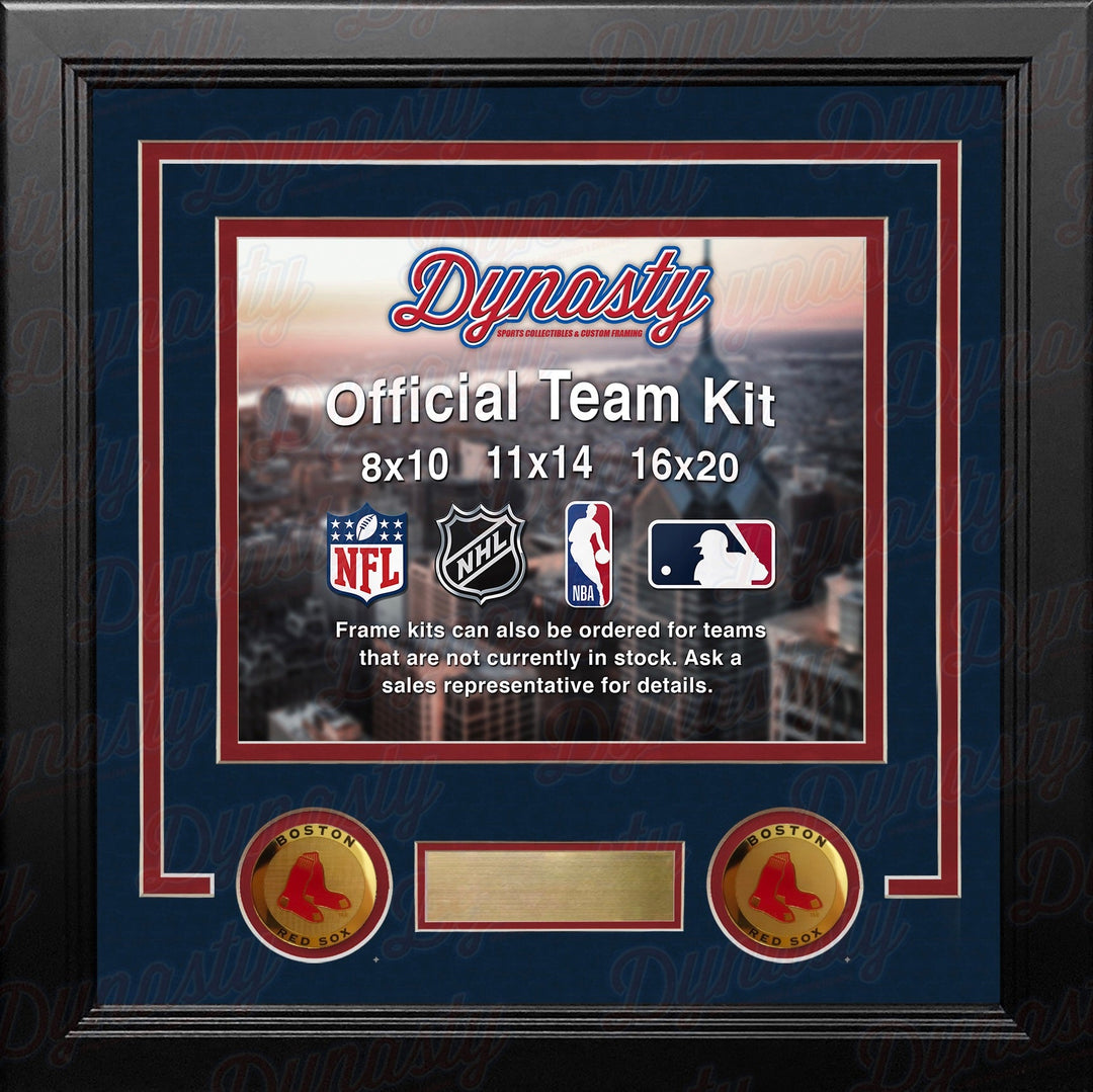Boston Red Sox Custom MLB Baseball 16x20 Picture Frame Kit (Multiple Colors)