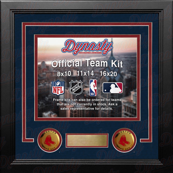 Boston Red Sox Custom MLB Baseball 16x20 Picture Frame Kit (Multiple Colors)