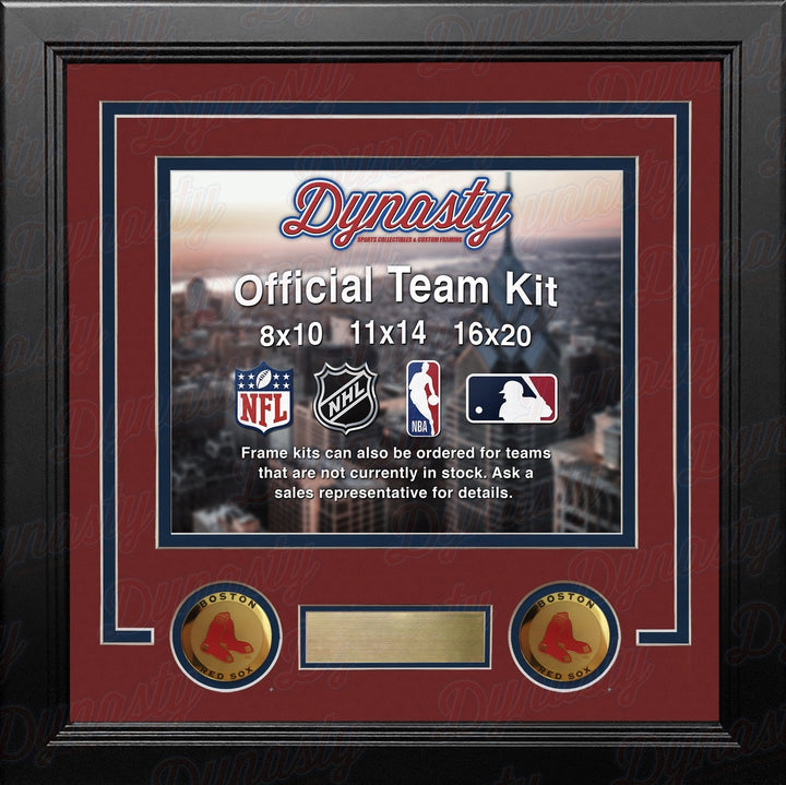 Boston Red Sox Custom MLB Baseball 8x10 Picture Frame Kit (Multiple Colors)