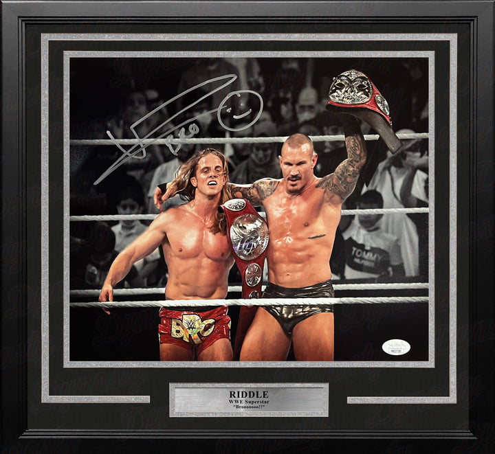 Riddle RK-Bro Autographed Framed WWE Wrestling Photo