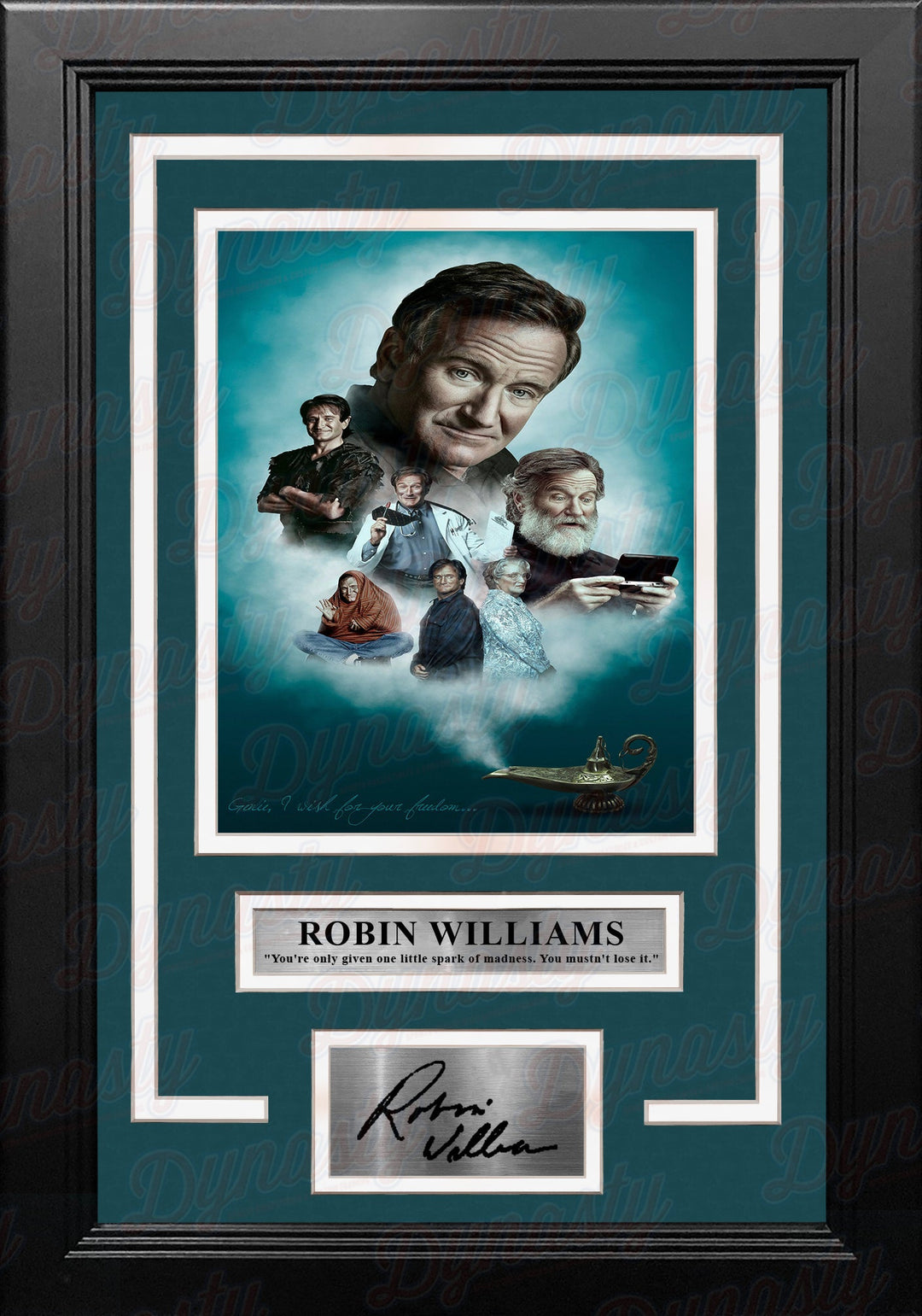Robin Williams 8" x 10" Framed Collage Photo with Engraved Autograph