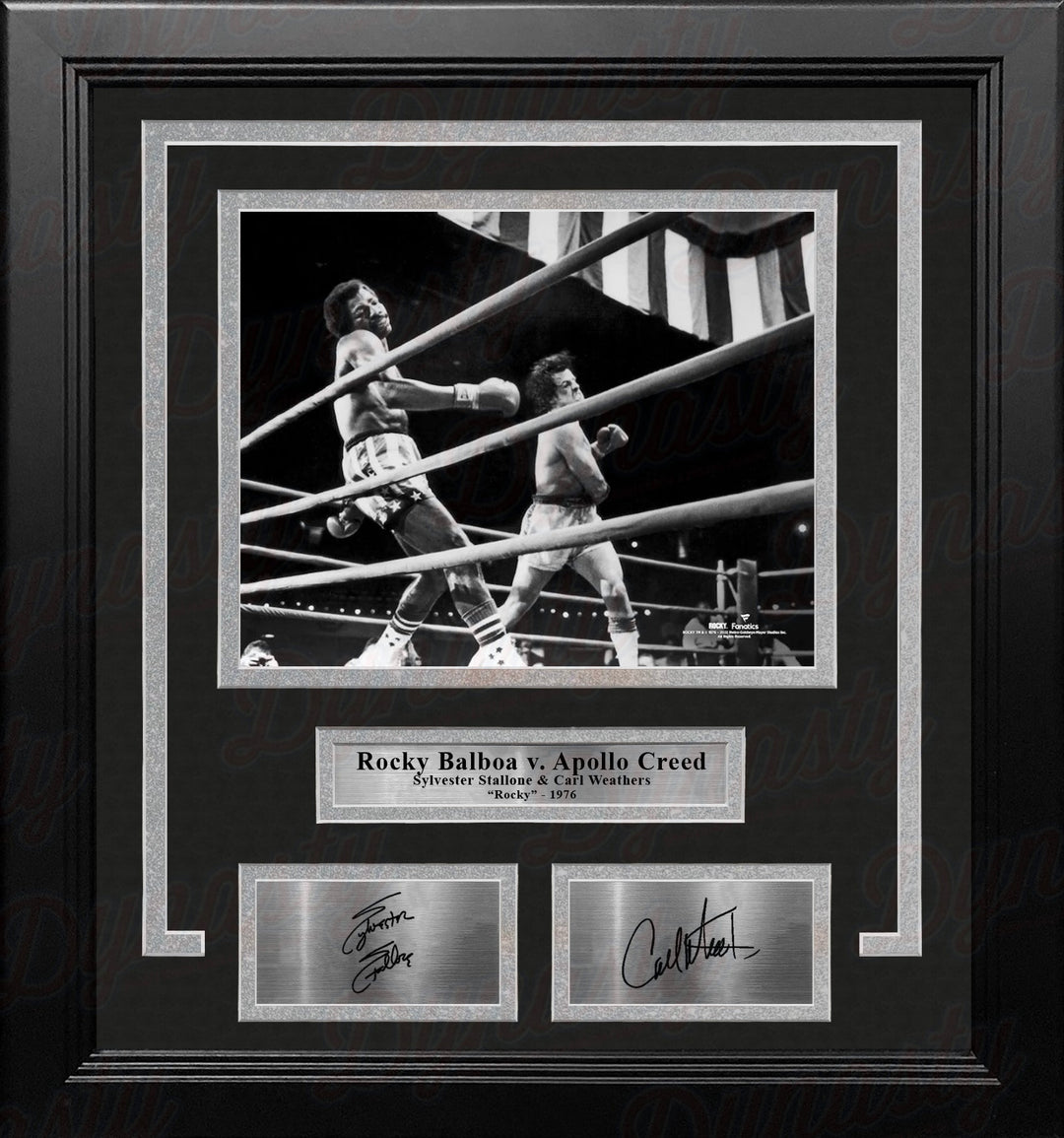 Rocky Balboa v. Apollo Creed 8" x 10" Framed Movie Photo with Engraved Autographs