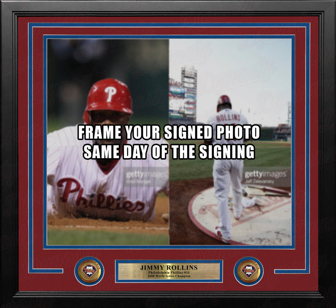 Jimmy Rollins Philadelphia Phillies 2008 World Series Photo Horizontal Frame Kit