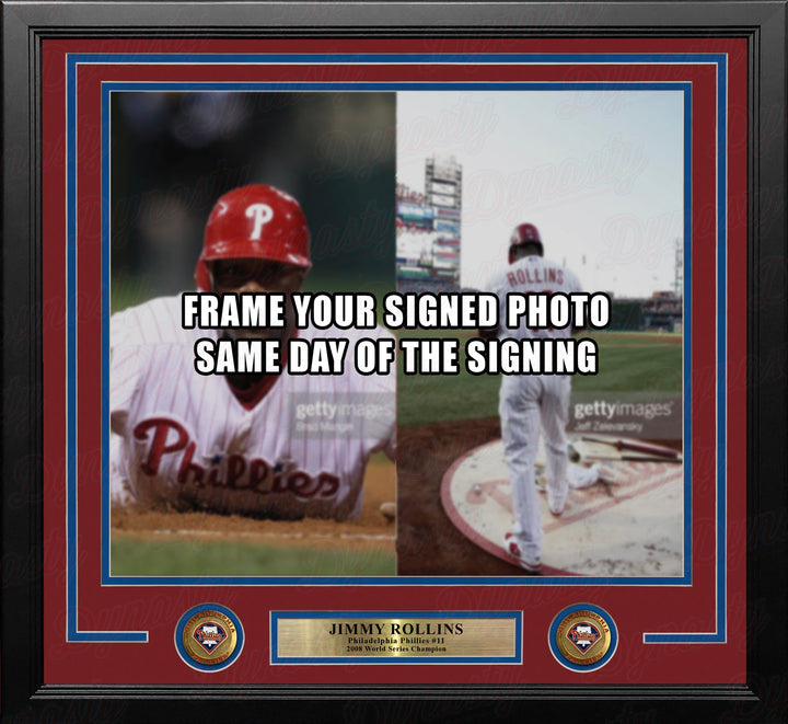 Jimmy Rollins Philadelphia Phillies 2008 World Series Photo Horizontal Frame Kit
