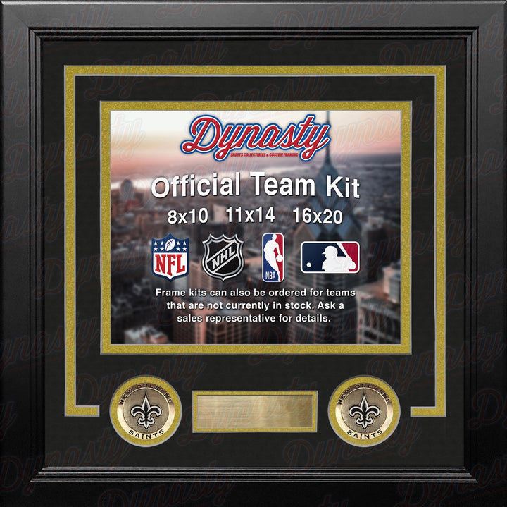 New Orleans Saints Custom NFL Football 16x20 Picture Frame Kit (Multiple Colors)