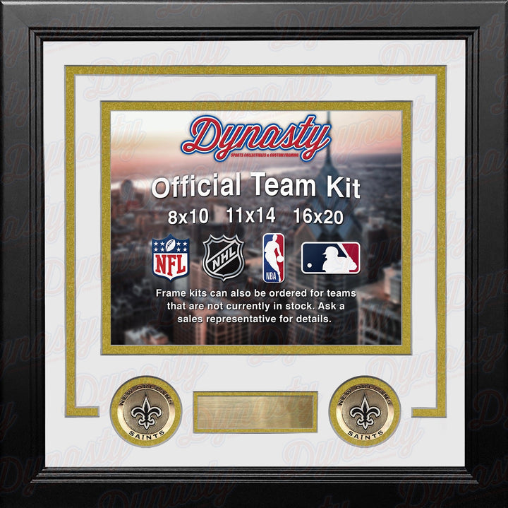 New Orleans Saints Custom NFL Football 11x14 Picture Frame Kit (Multiple Colors)