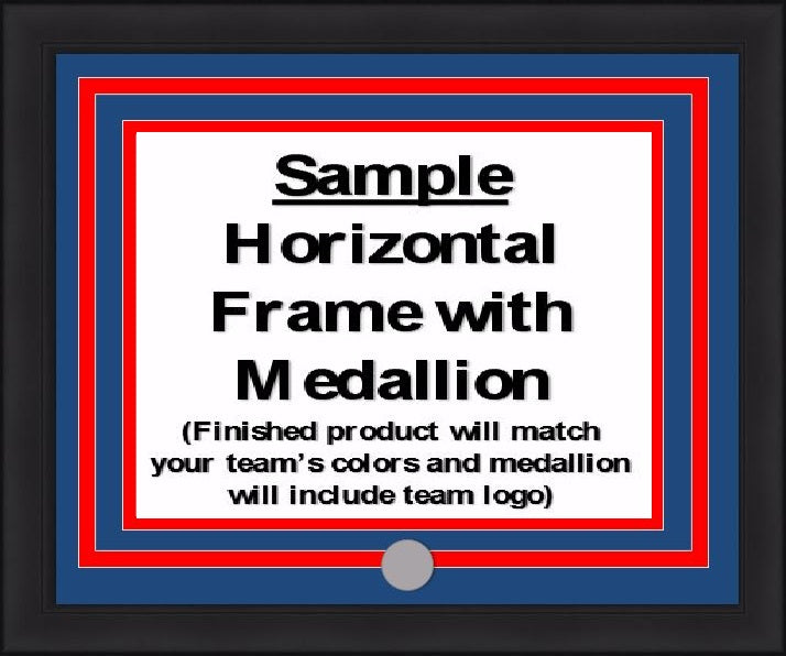 NHL Hockey Photo Picture Frame Kit - Florida Panthers (Red Matting, Navy Trim)