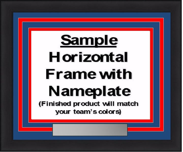 NHL Hockey Photo Picture Frame Kit - Florida Panthers (Red Matting, Navy Trim)
