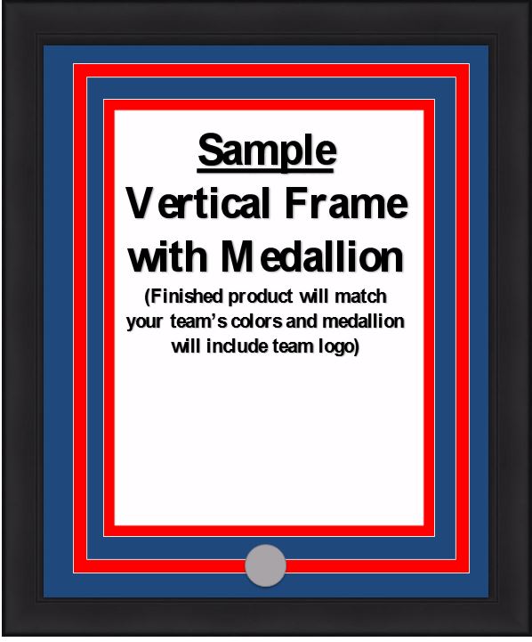 NHL Hockey Photo Picture Frame Kit - Minnesota Wild (Green Matting, Red Trim)