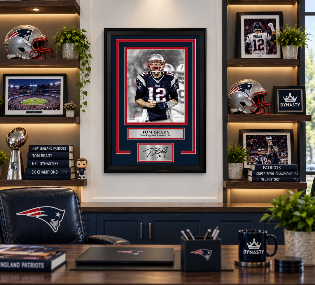 Tom Brady Scream Spotlight New England Patriots 8" x 10" Framed Football Photo with Engraved Autograph