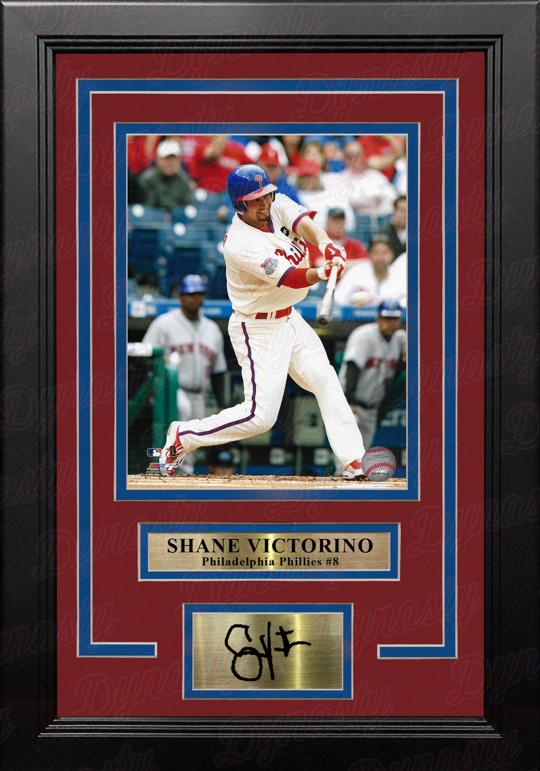Shane Victorino in Action Philadelphia Phillies 8" x 10" Framed Baseball Photo with Engraved Autograph