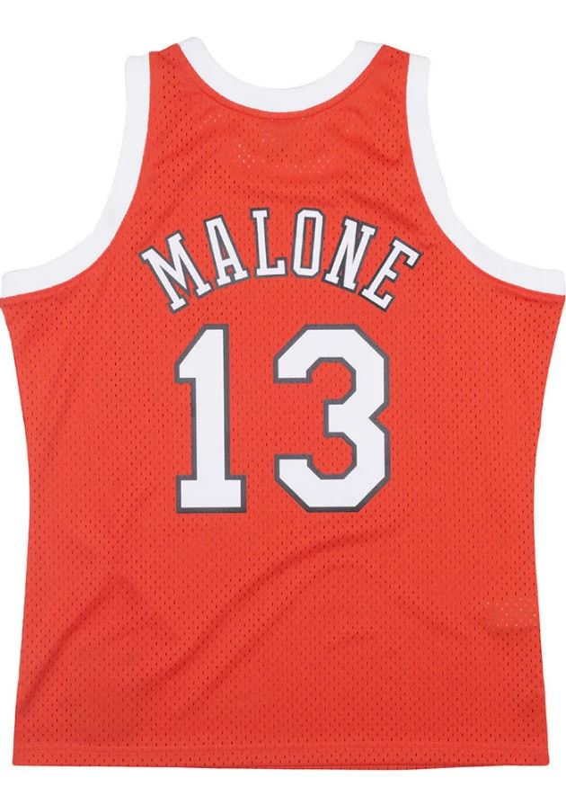 Moses Malone Spirits of St. Louis Mitchell & Ness Orange 1975-76 Hardwood Classics Swingman Jersey