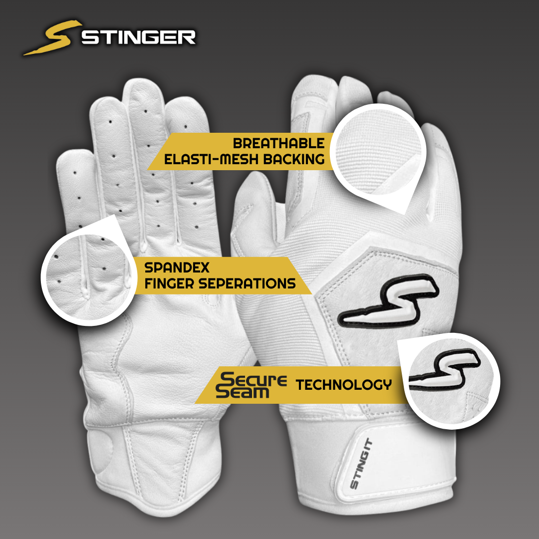 Sting Squad Batting Gloves - Black & Gold