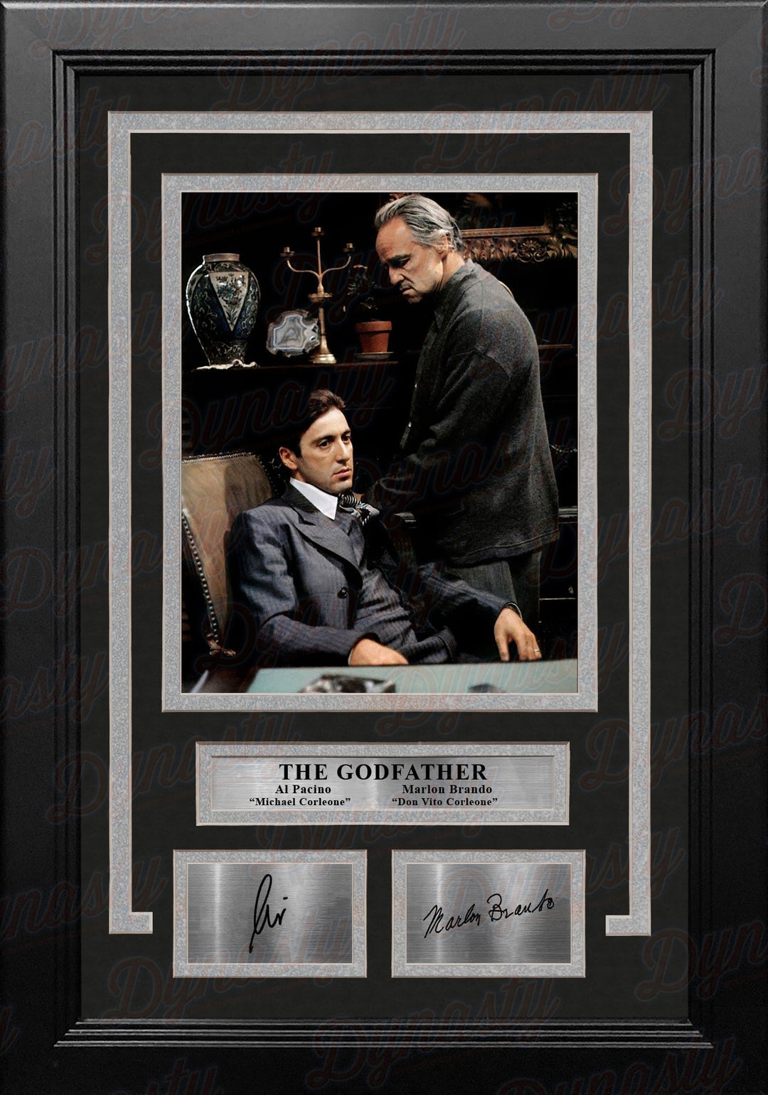 Marlon Brando & Al Pacino The Godfather 8" x 10" Framed Photo with Engraved Autographs