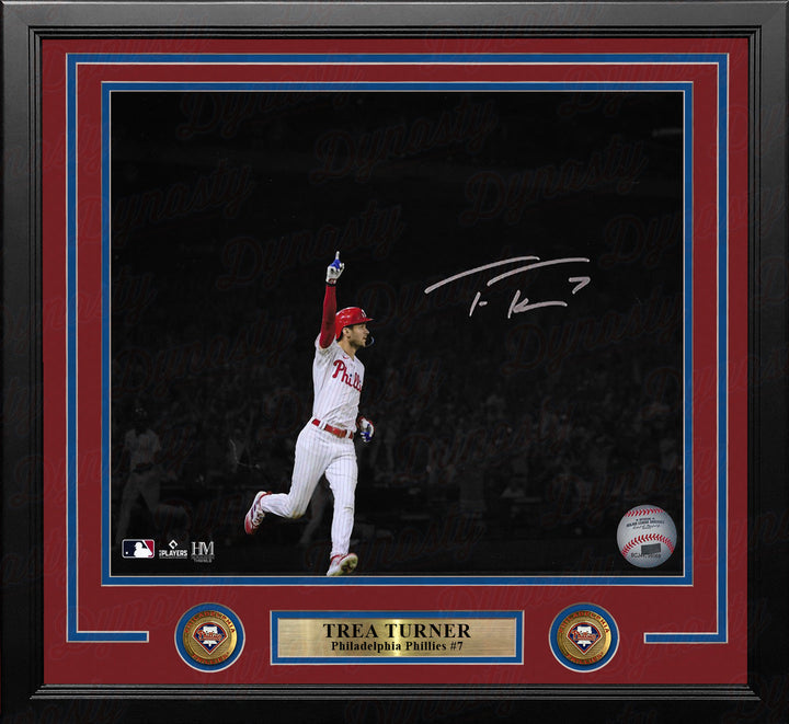 Trea Turner Blackout Celebration Philadelphia Phillies Autographed 11" x 14" Framed Baseball Photo