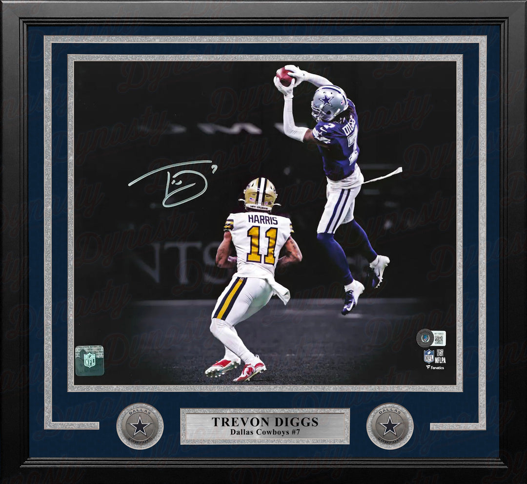 Trevon Diggs Dallas Cowboys Autographed Framed 16" x 20" Spotlight Football Photo