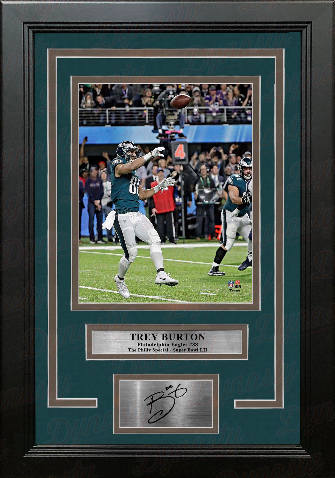 Trey Burton Philadelphia Eagles Philly Special TD 8x10 Framed Football Photo with Engraved Autograph