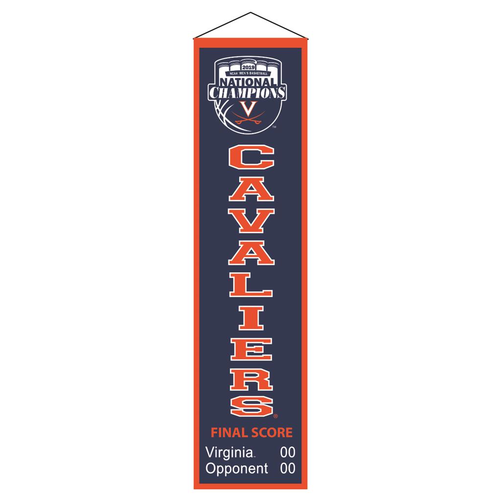 Virginia Cavaliers 2019 NCAA National Championship Vertical Heritage Banner
