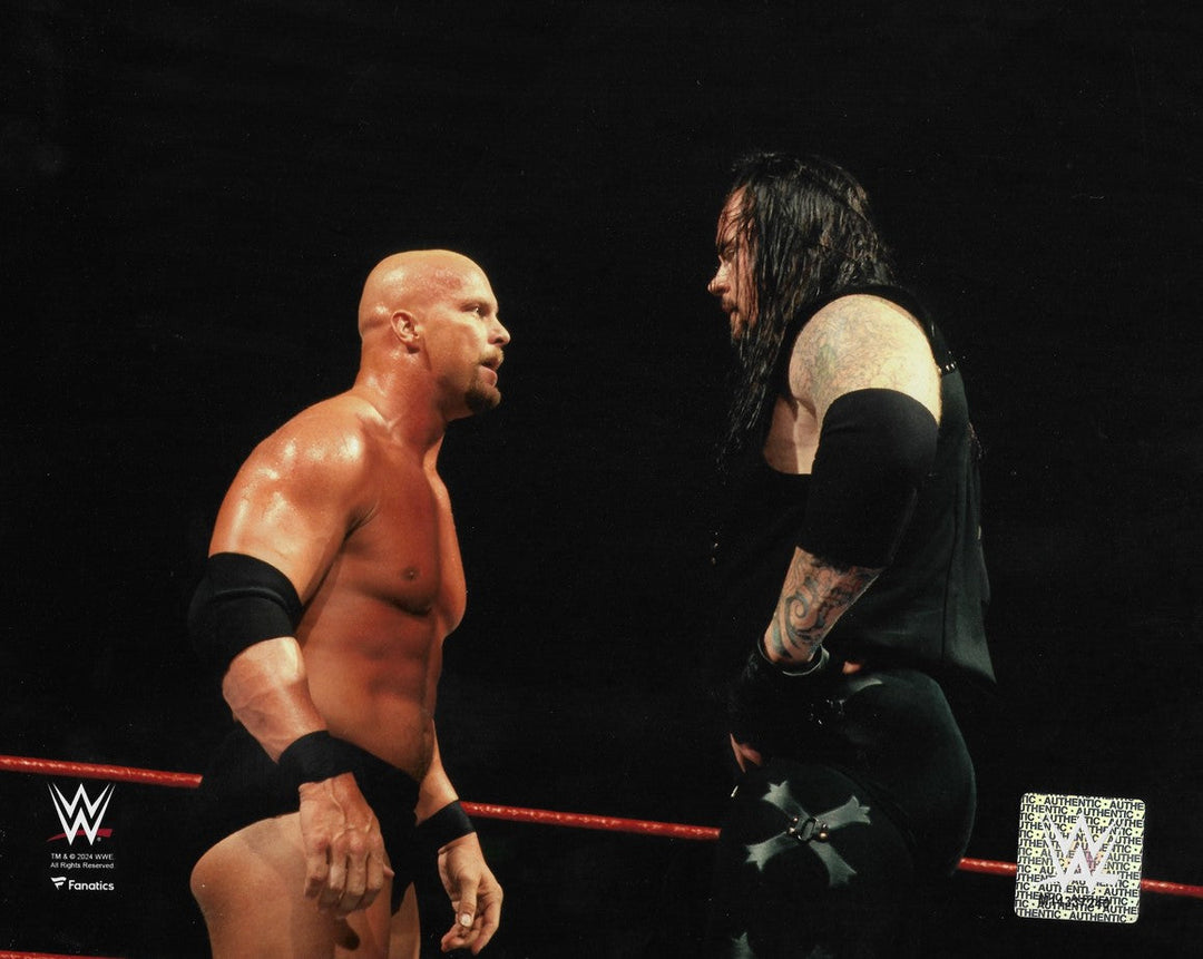 Stone Cold Steve Austin & The Undertaker 8" x 10" WWE Wrestling Photo