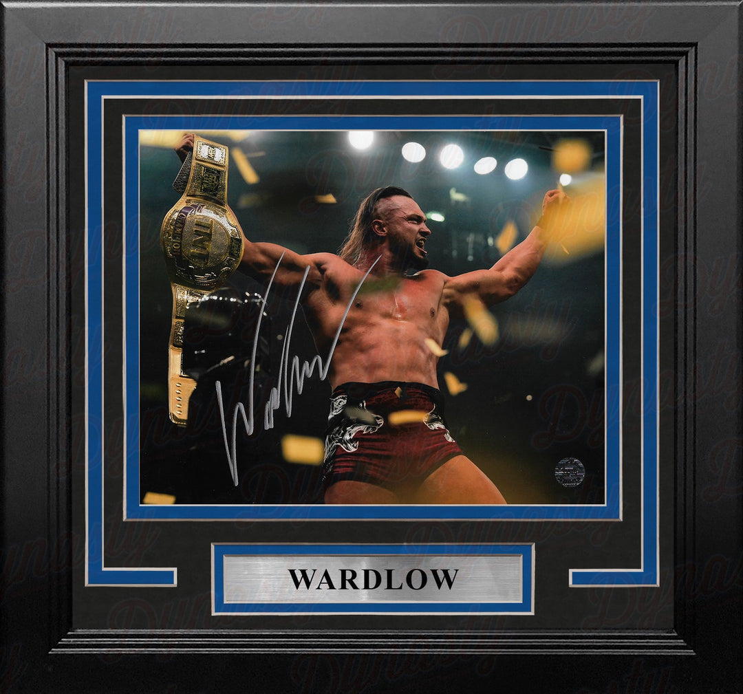 Wardlow TNT Champion Autographed AEW Wrestling 8" x 10" Framed Photo