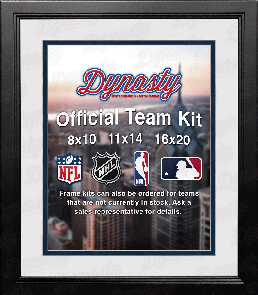 MLB Baseball Photo Picture Frame Kit - San Diego Padres (White Matting, Navy Trim)