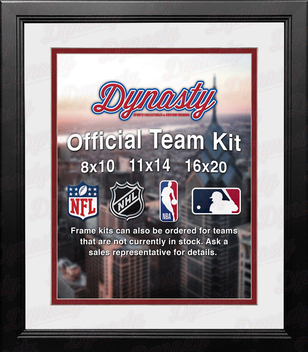 NBA Basketball Photo Picture Frame Kit - Los Angeles Clippers (White Matting, Red Trim)