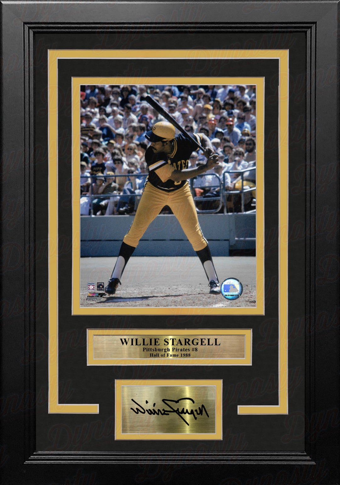 Willie Stargell in Action Pittsburgh Pirates 8" x 10" Framed Baseball Photo with Engraved Autograph