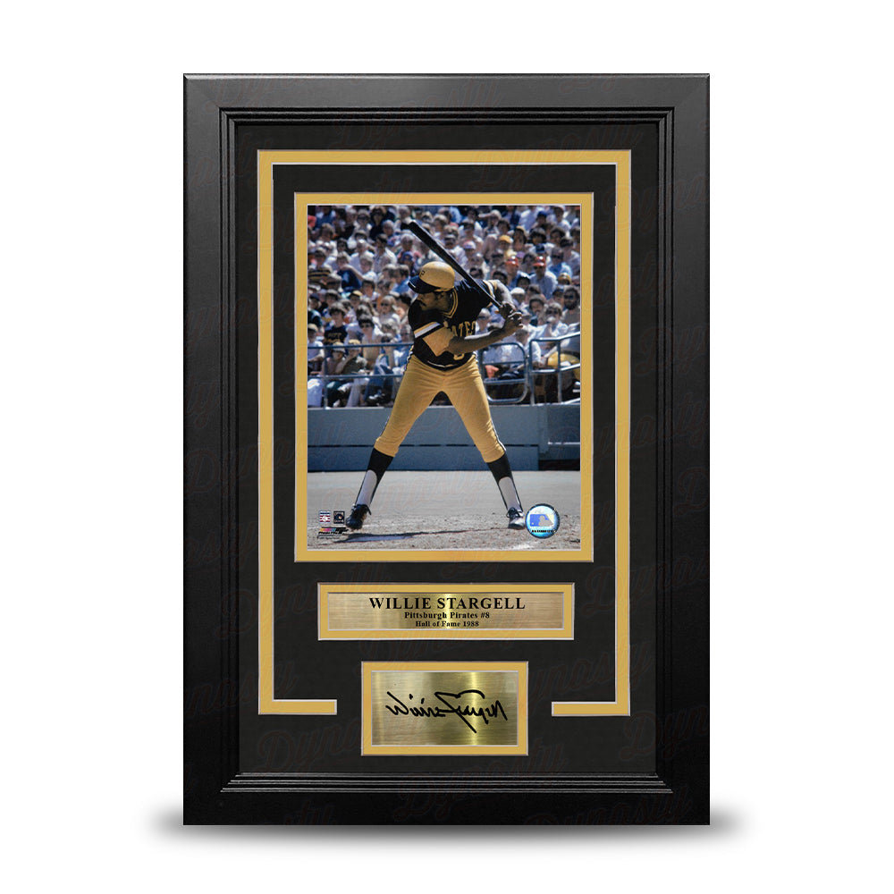 Willie Stargell in Action Pittsburgh Pirates 8" x 10" Framed Baseball Photo with Engraved Autograph