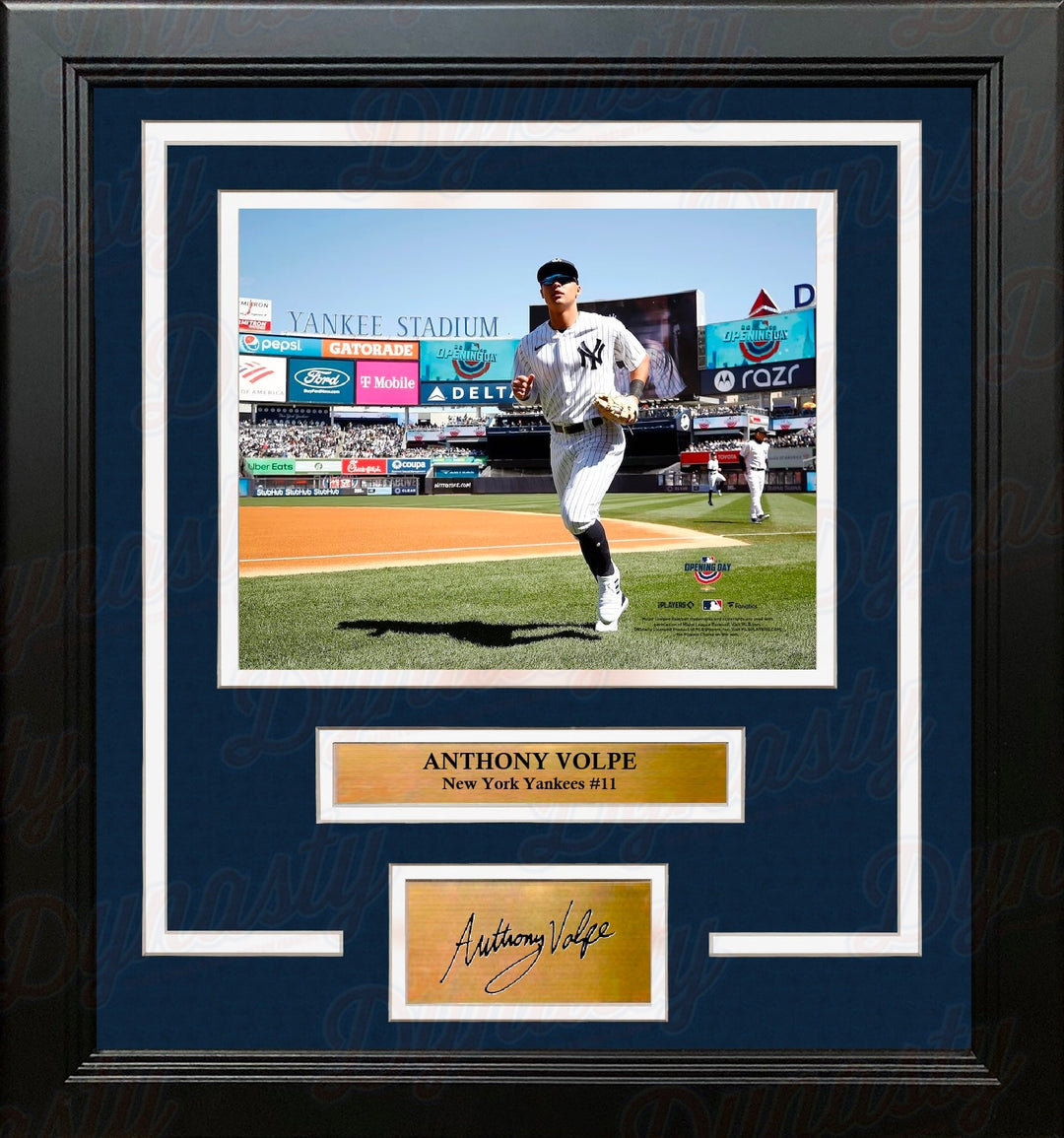 Anthony Volpe Walks Onto the Field New York Yankees 8" x 10" Framed Photo with Engraved Autograph