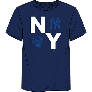 New York Yankees Fundamentals Record Shattered T-Shirt - Navy