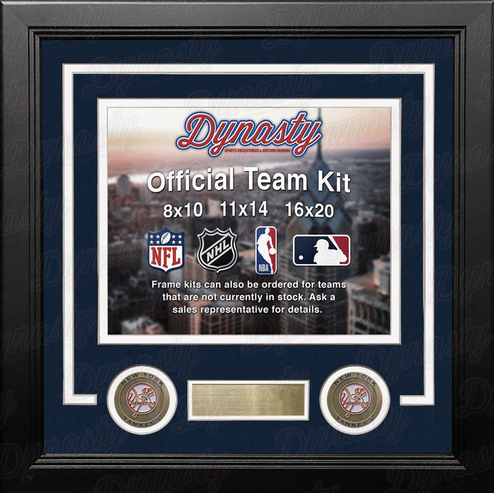 New York Yankees Custom MLB Baseball 16x20 Picture Frame Kit (Multiple Colors)