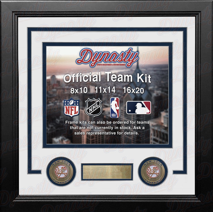 New York Yankees Custom MLB Baseball 16x20 Picture Frame Kit (Multiple Colors)