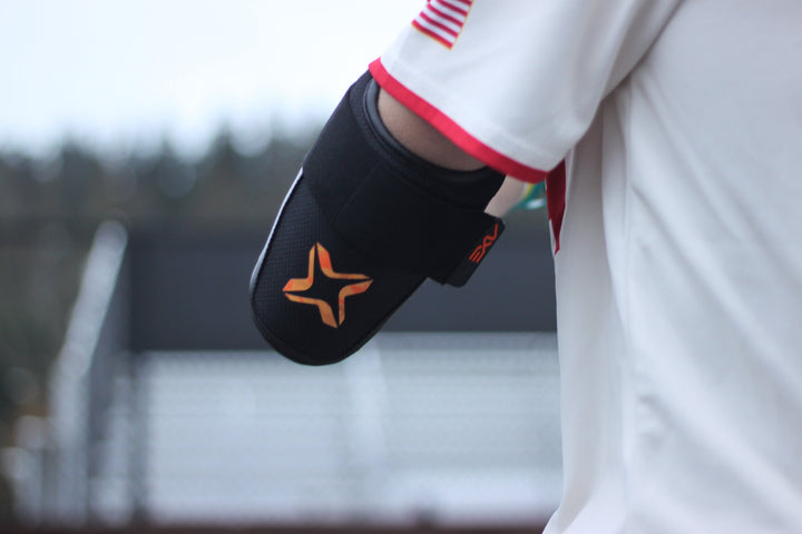 Axe Bat Gear Axe Armor Elbow Guards - Magma Orange