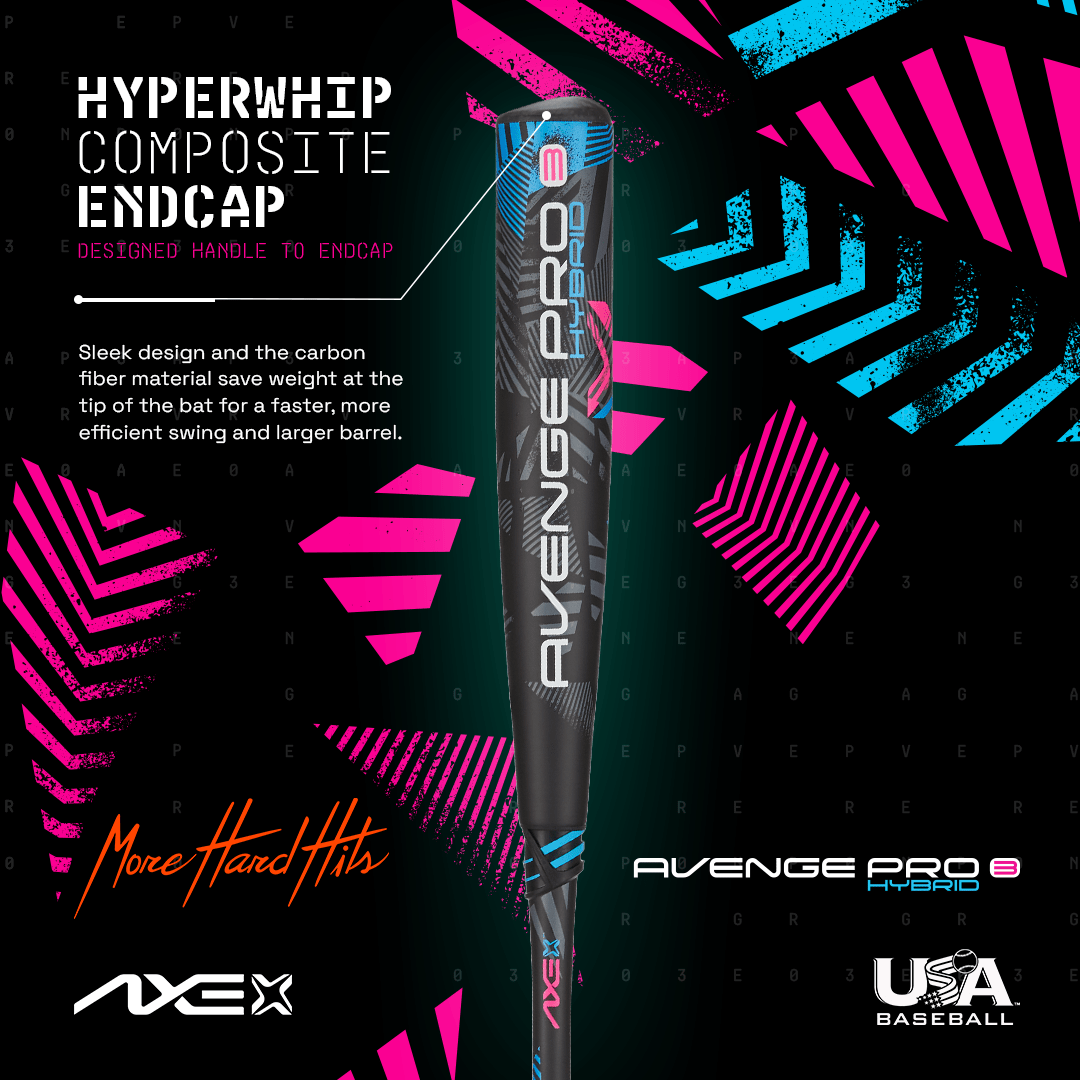 Axe Bat USABAT Axe Avenge Pro 3 Hybrid USA Baseball Bat , -8