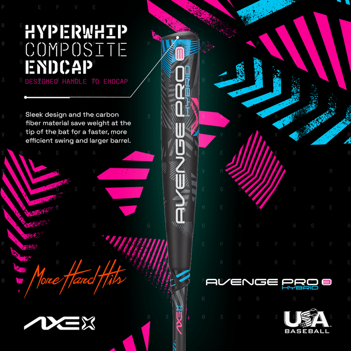 Axe Bat USABAT Axe Avenge Pro 3 Hybrid USA Baseball Bat , -8