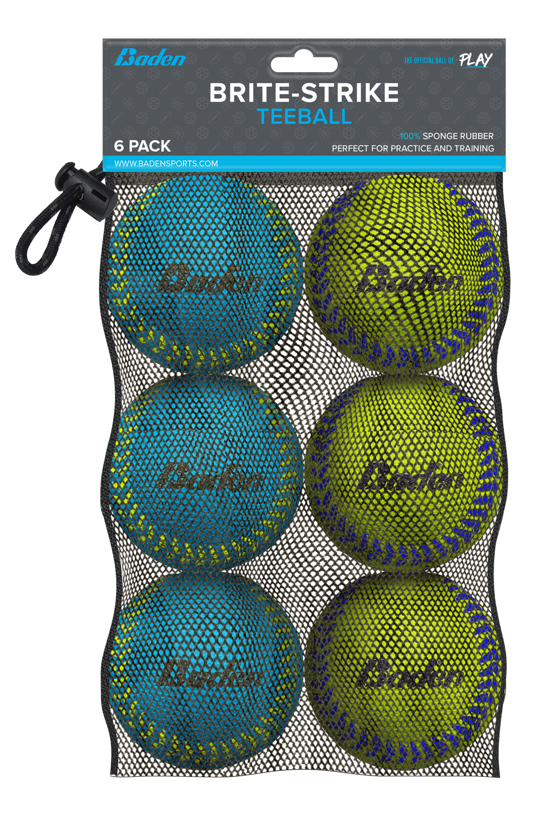 Baden Sports 6 Pack Brite Strike Baseball 6 Pack