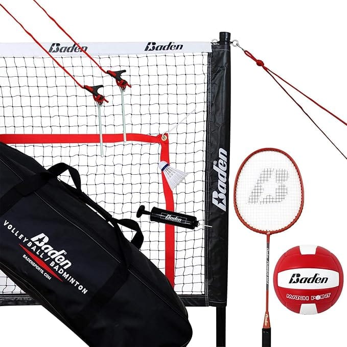 Baden Sports Backyard Game Champions Volleyball & Badminton Set