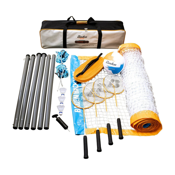 Baden Sports Backyard Game Champions Volleyball & Badminton Set