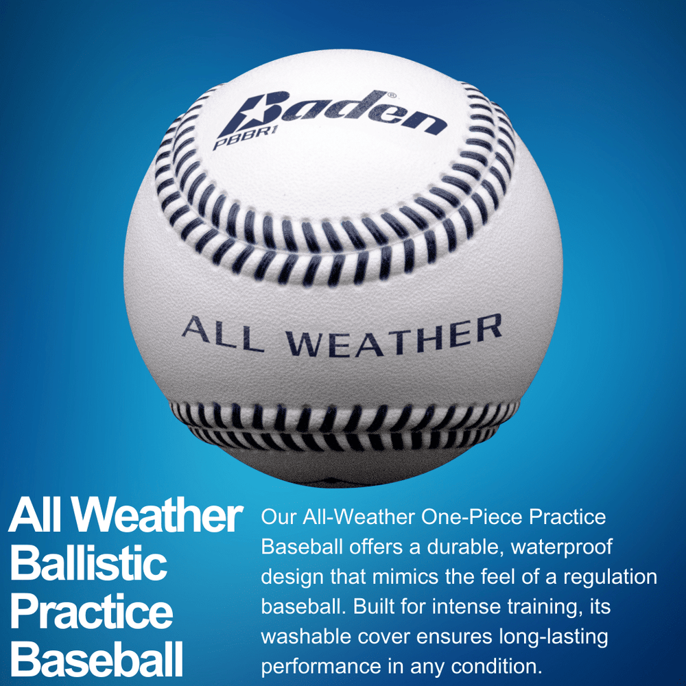 Baden Sports Baseball All Weather Ballistic Practice Baseball
