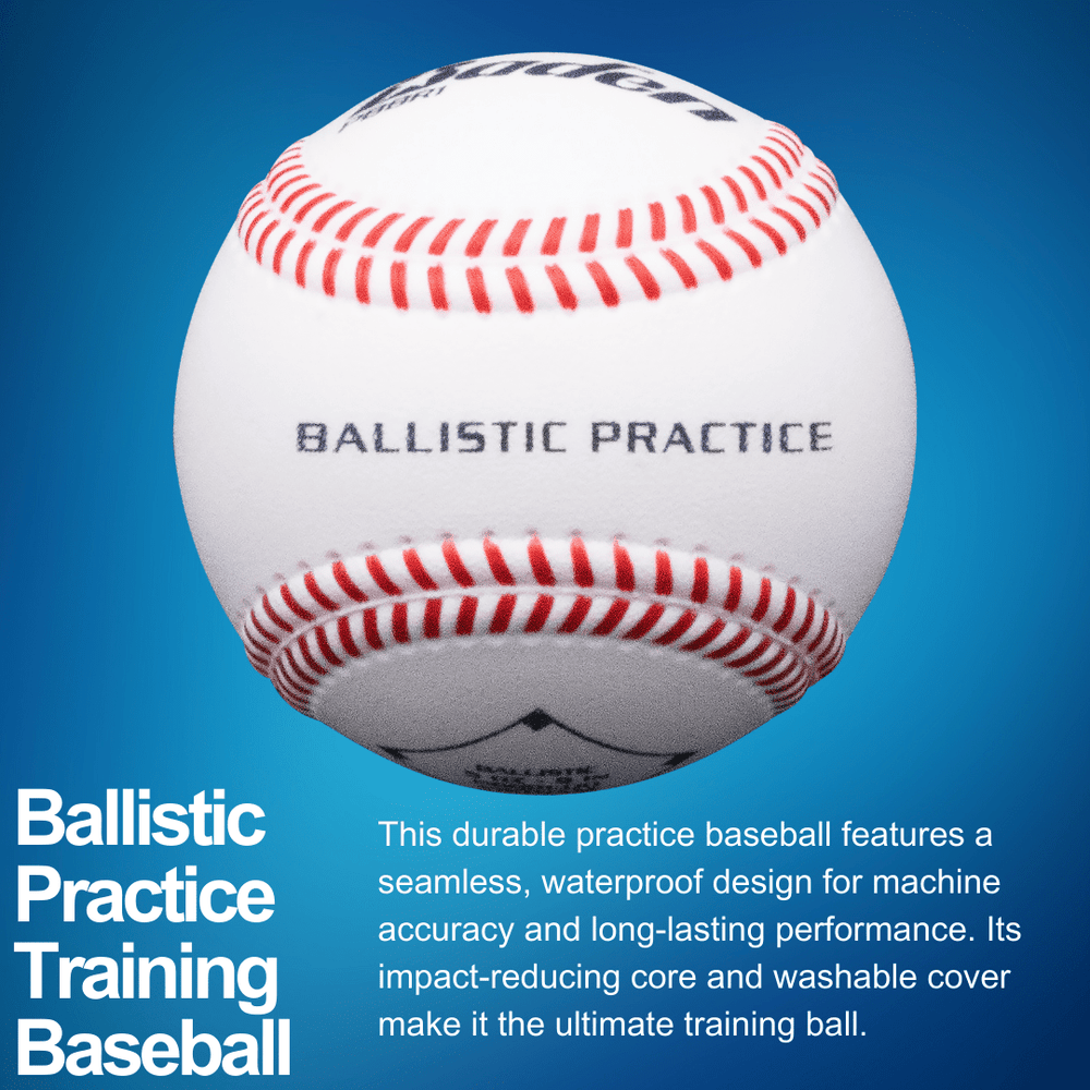 Baden Sports Baseball Ballistic Machine Pitch & Batting Practice Training Baseball