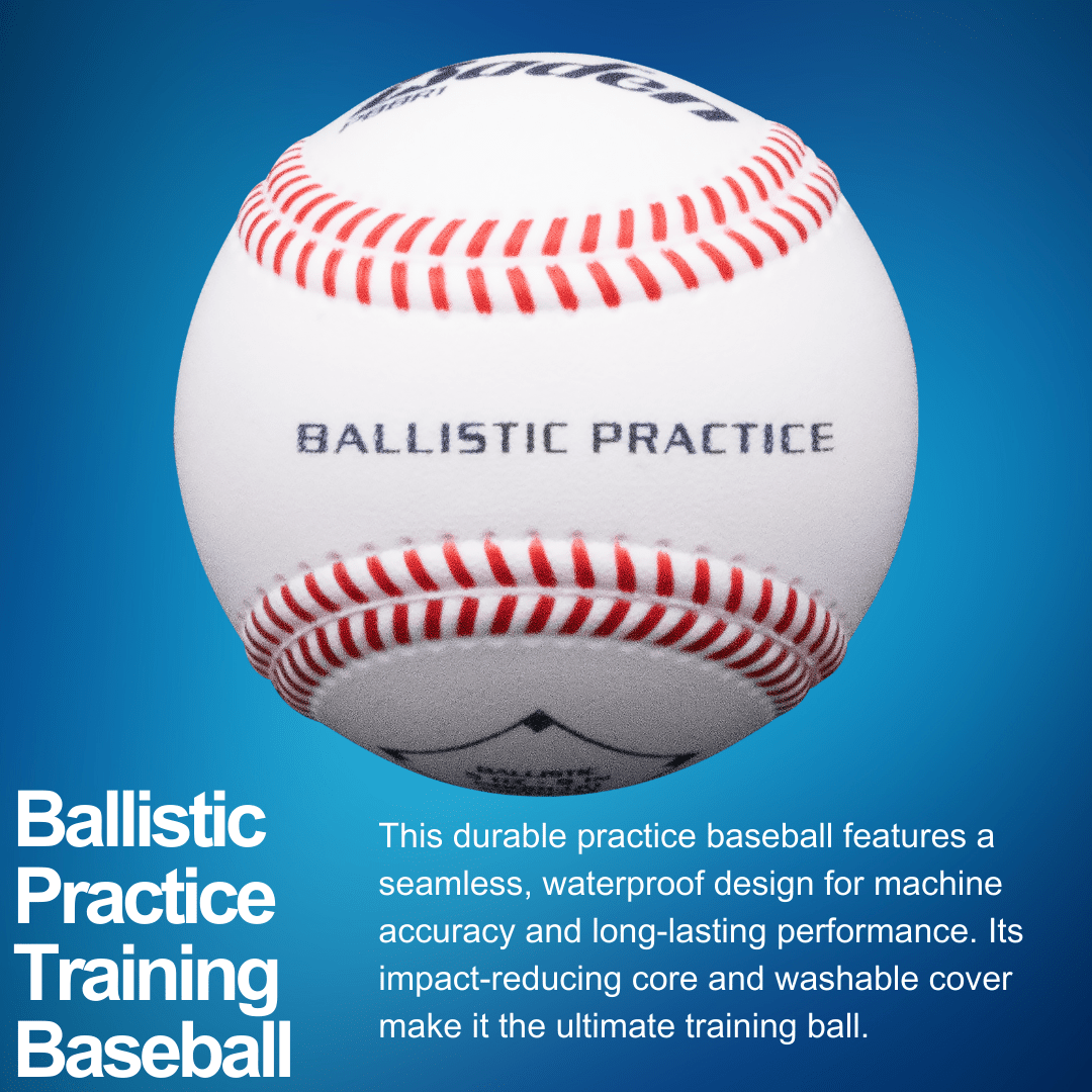 Baden Sports Baseball Ballistic Machine Pitch & Batting Practice Training Baseball